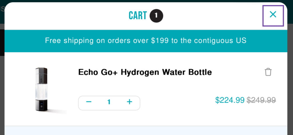 Hydrogen water coupon